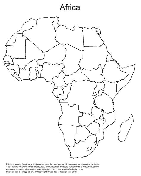 Printable Outline Map Of Africa