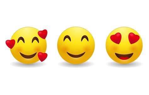 Happy Positive Smiley Emojis Pack 6389039 Vector Art At Vecteezy
