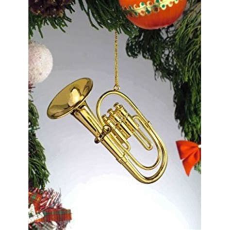 Gold Brass Tuba Miniature Music Musical Instrument Christmas Tree