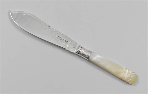 Edwardian Silver And Mother Of Pearl Handle Butter Knife Marked For