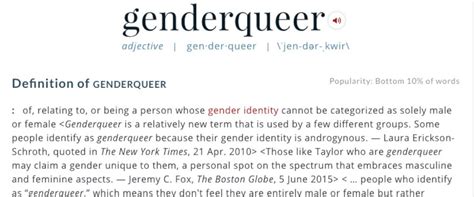 Merriam Webster Adds Genderqueer Genderfluid And Gender Neutral