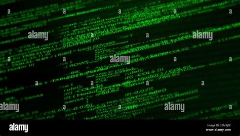 Green Abstract Hacking Background With Code And Binary Digits Abstract
