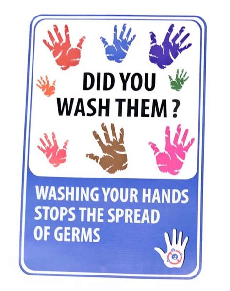 Stop The Spread Of Germs Wash Your Hands 4 X 6 Etsy