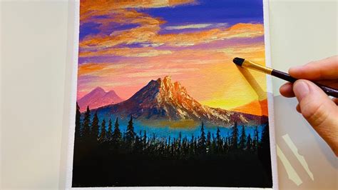 Mountain Sunset Painting Tutorial Stumbling Block Vlog Ajax