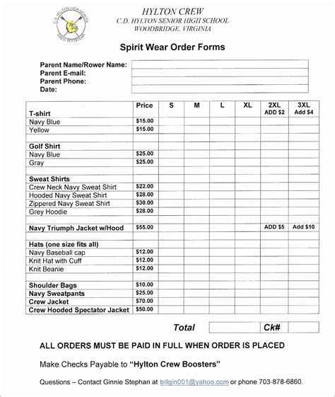 6 Microsoft Excel Order Form Template Excel Templates Excel Templates