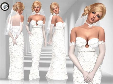Carl's the sims page (for sims 3). Sims 4 CC's - The Best: Weddingdress by MartyP | Spitzen ...