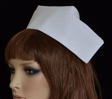 Vintage Style Fabric Nurses Hat White Nurse Cap With Etsy