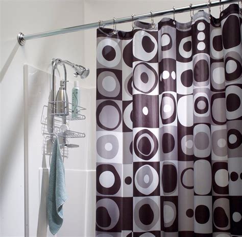 New Interdesign Mod Square Shower Curtain Black White Gray 72 Inch By