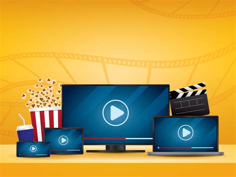 Streaming Movie Illustration Vector Devices For Watching Online Movie