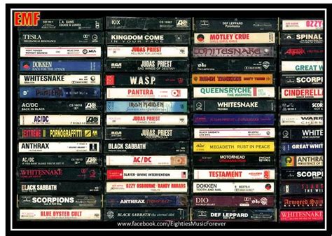 great selection of music here all on cassettes lots of favourites heavy metal music
