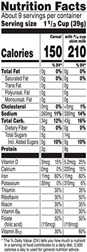 Kelloggs Breakfast Cereal Crispix Original Low Saturated Fat 12 Oz