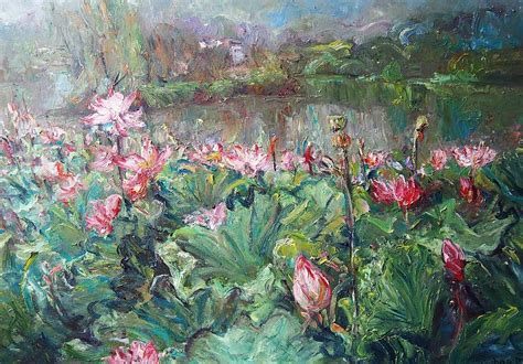 Lotus Pond 3 Painting By Chao Liu Fine Art America