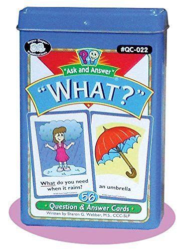Ask And Answer What Questions Card Deck Super Duper Educational