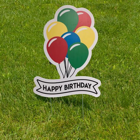 Happy Birthday Balloons Yard Sign Tex Visions