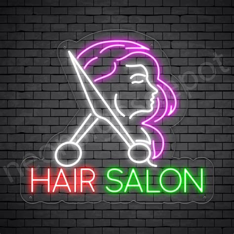 Hair Salon Neon Sign Cut Women Hair Salon Neon Signs Depot