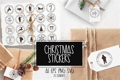 Christmas stickers SVG