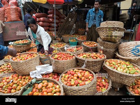Street Market In Mandalay Burma Myanmar Stock Photo Alamy