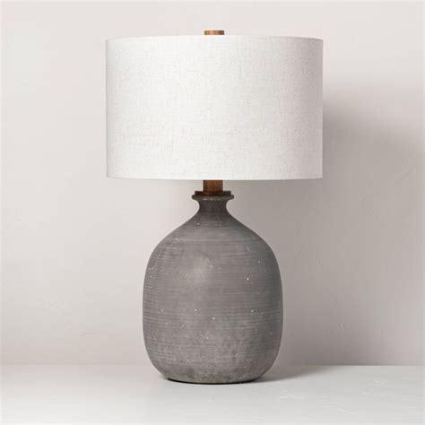 Resin Table Lamp Gray Includes Led Light Bulb Hearth Hand With