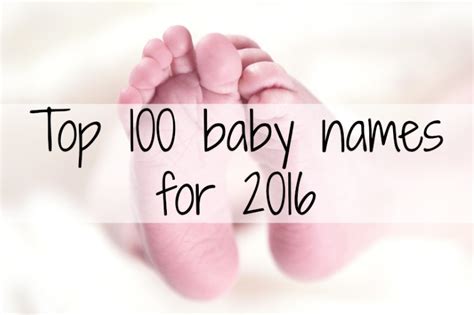 Northumberland Mam Top 100 Baby Names For 2016