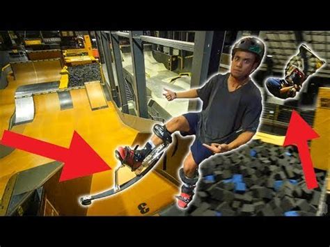 This was some of the mgp team riders first time riding the ramp and they killed it. WORLDS FIRST MEGA RAMP FRONTFLIP ON SCOOTER ON STILTS! - YouTube