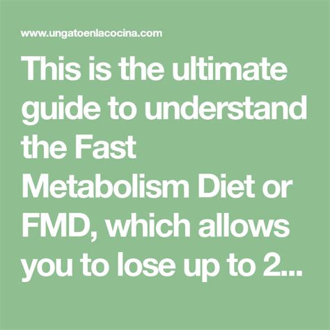 This Is The Ultimate Guide To Understand The Fast Metabolism Diet Or