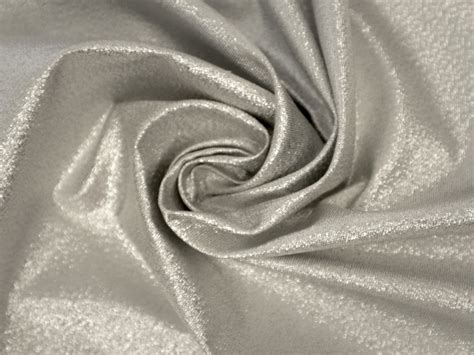Fused Poly Lamé In Silver Bandj Fabrics