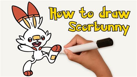 How To Draw Scorbunny From Pokemon Easy Drawing Youtube