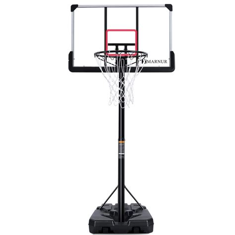 Marnur 44inch Basketball Hoop Basketball System 6 Ft 7 In To 10 Ft