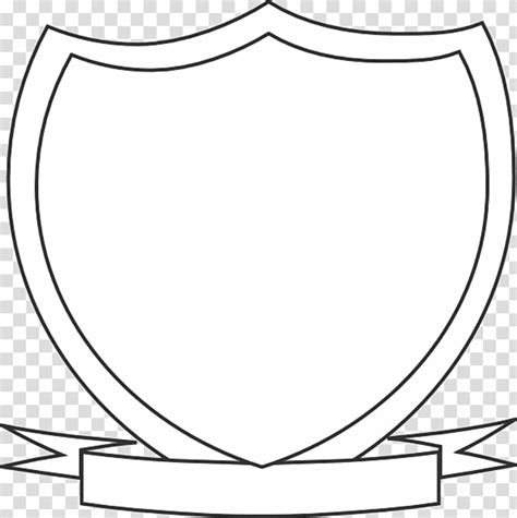 Blank Crest Shield Template Sketch Coloring Page