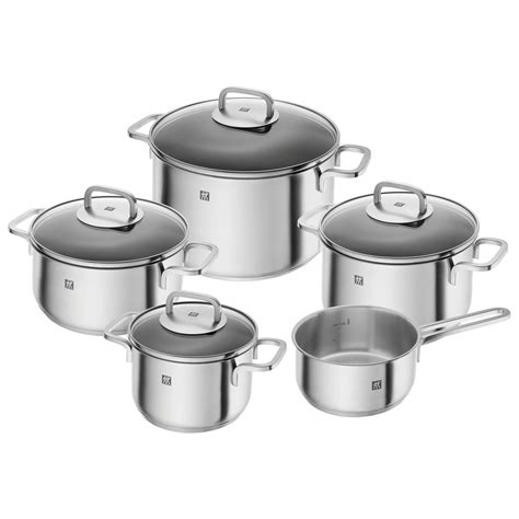 9 Piece Cookware Set Stainless Steel Cube Zwilling Kitchenshop