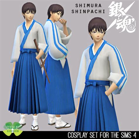 Gintama Shimura Shinpachi Cosplay Set For The Sims 4 By Cosplay Simmer