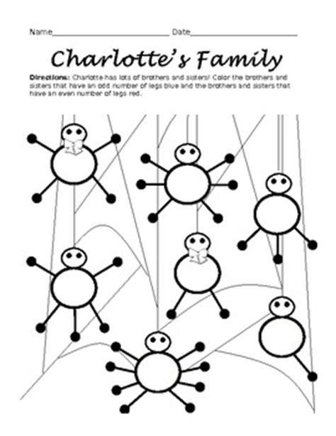 Free charlotte's web study unit worksheets for teachers to print. Charlotte's Web Worksheet: Odd and Even Numbers by One ...