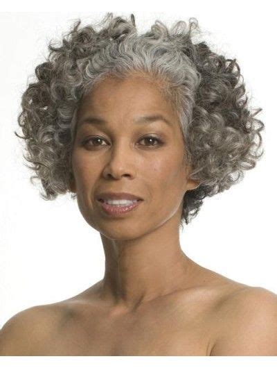 Full Lace Short Synthetic Hair Curly Grey Wig Without Bangs African American Wigs Short Grey