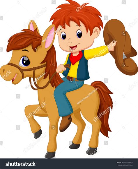 Girl Horse Riding Cartoon