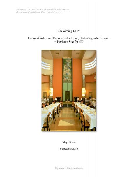 Reclaiming Le 9e: Jacques Carlu's Art Deco wonder + Lady Eaton's