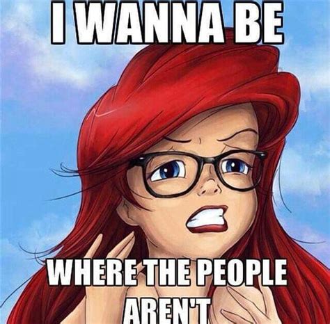 Go Away Hipster Ariel Hipster Disney Hipster Princess Princess Meme