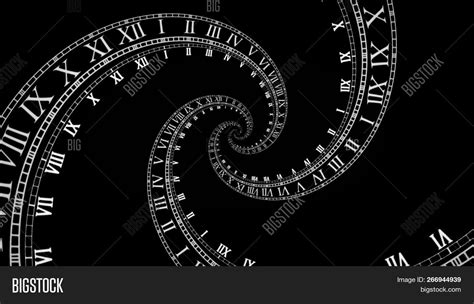 Rotating Spiral Clock Image And Photo Free Trial Bigstock