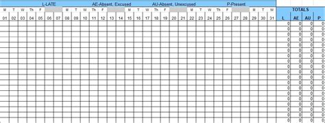 Employee Attendance Tracker Excel Attendance Sheet Template