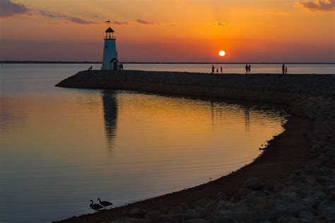 Lake Hefner Sunset Lake Hefner Oklahoma City Inge Vautrin Flickr