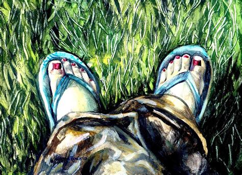 Khaki Pants And Flip Flops Painting By Shana Rowe Jackson Pixels