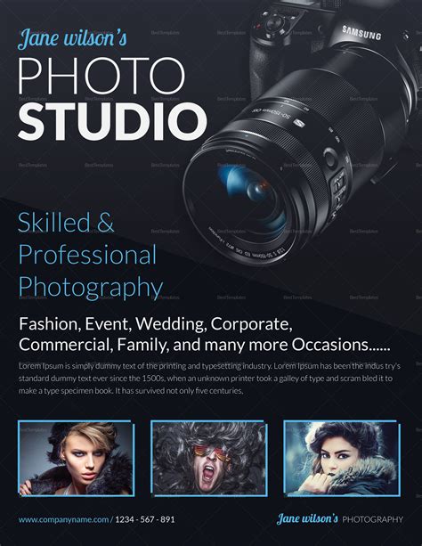 Beautiful Creative Photography Flyer Design Template In Psd Word