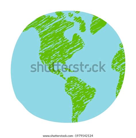 Chalked Vector Grunge Earth World Map Stock Vector Royalty Free