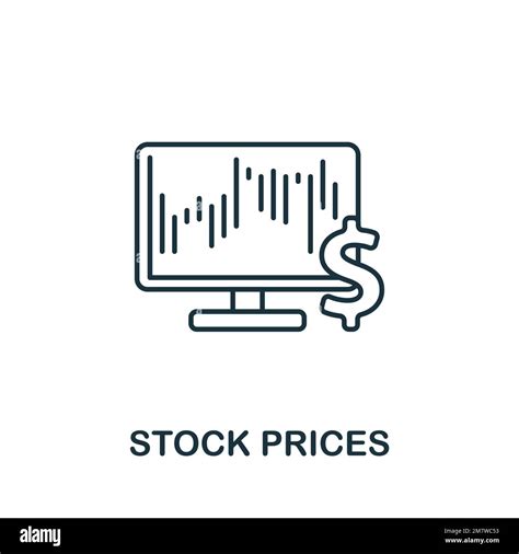 Stock Prices Icon Monochrome Simple Stock Market Icon For Templates
