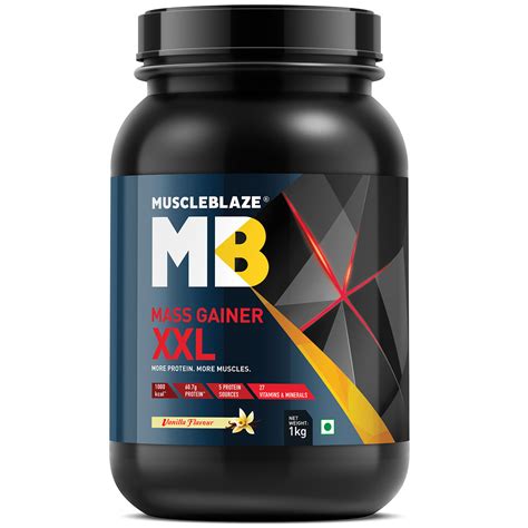 Buy Muscleblaze Mass Gainer Xxl 22 Lb 1 Kg Vanilla Online ₹937