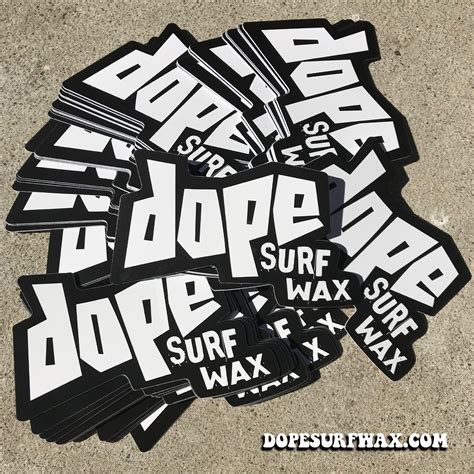 Dope Surf Wax Sticker Etsy