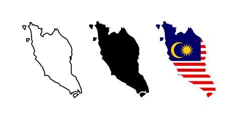 Malaysia Map Free Vector Art Frebers