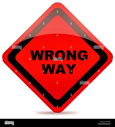 Wrong Way Road Sign Stock Photo Alamy