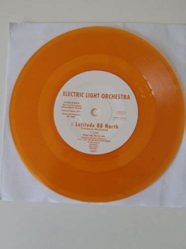Elo Latitude 88 North Single Record Promo One Sided Orange Vinyl Rare