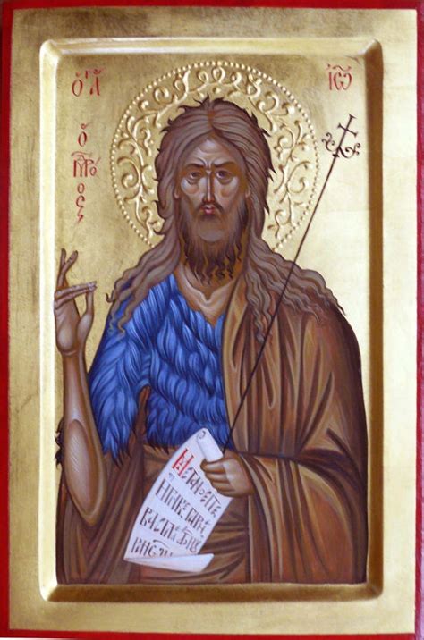St John The Baptist Icon Hand Painted Byzantine Icon Religious Icon