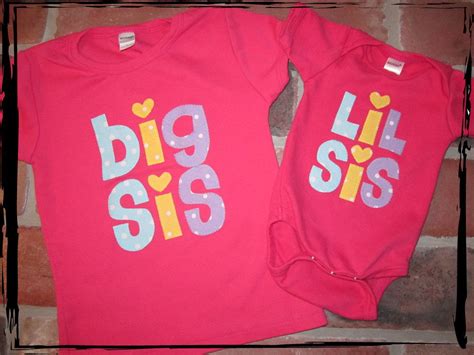 Big Sis Lil Sis New T Set Onesie Or T Shirt Etsy Lil Sis Infant Tees Shirts